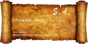 Strauss Atos névjegykártya